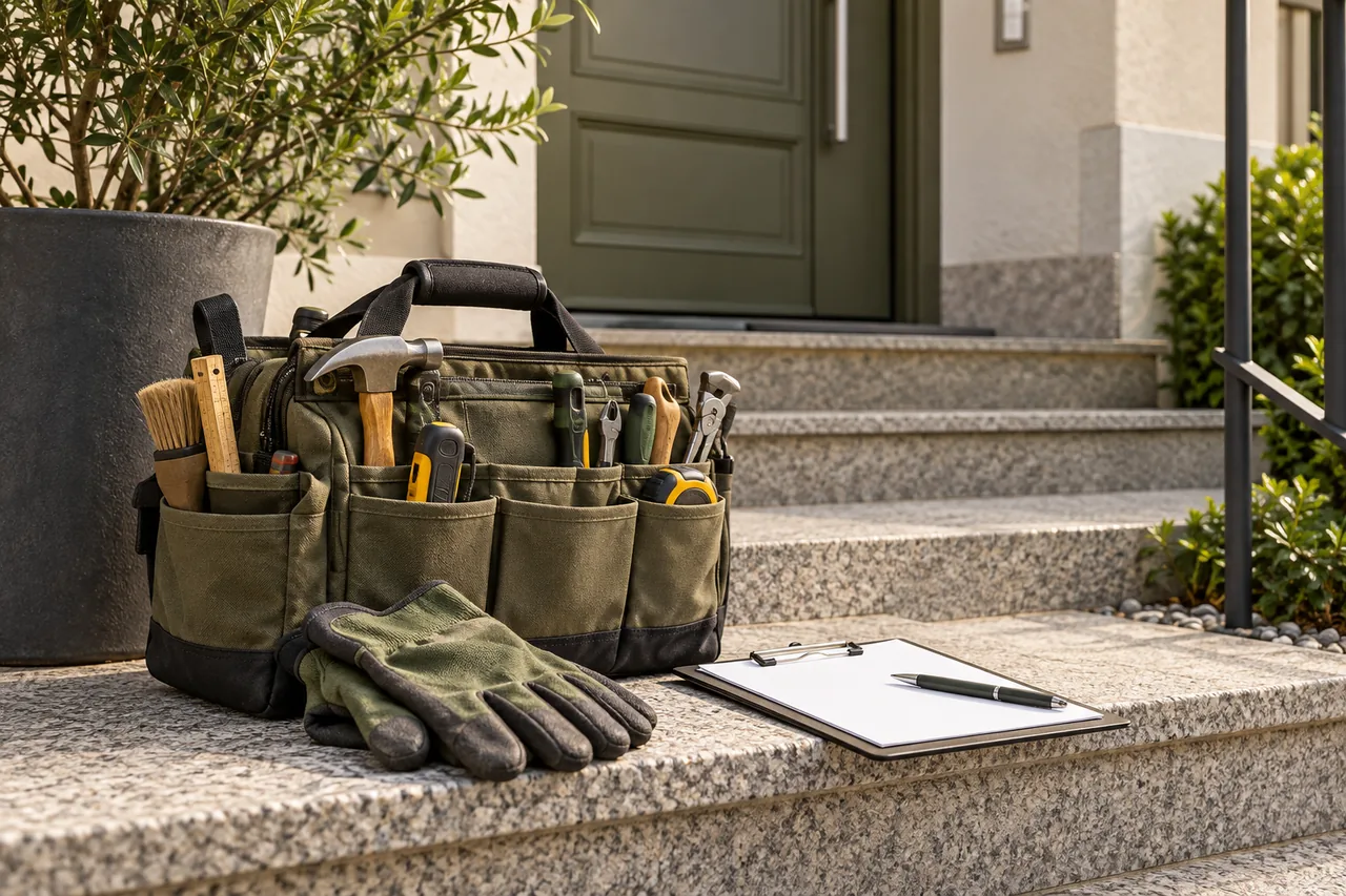 Werkzeugtasche für praktische Arbeiten am Haus